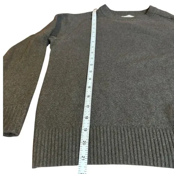 EVERLANE Taupe Cashmere Blend Cropped Crew Neck Pullover Sweater Women's Medium